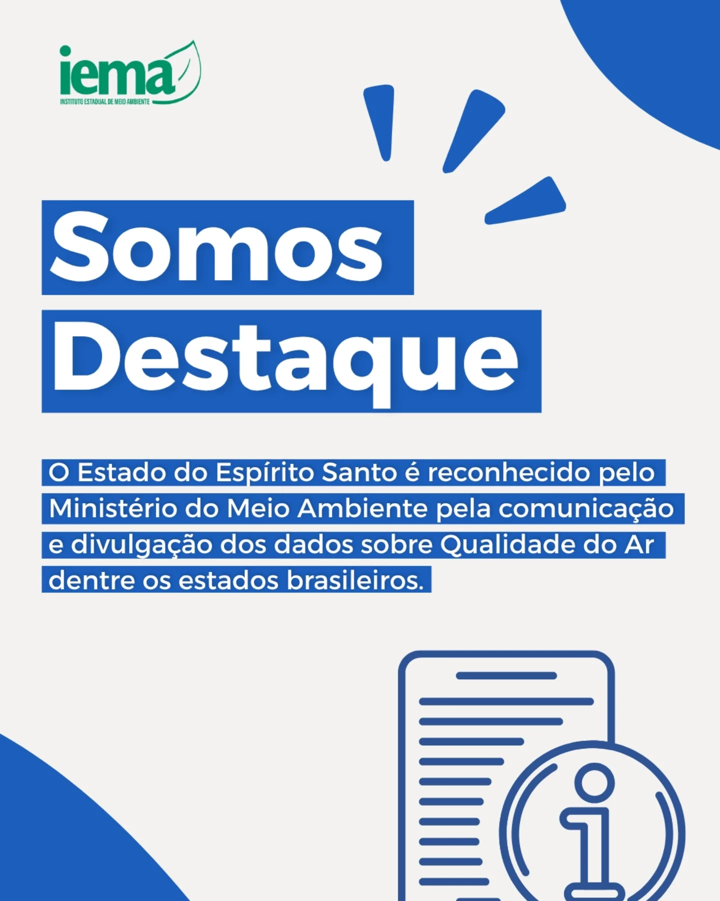 Acesse as informações da qualidade do ar no site do Iema!